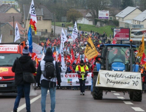Maintenir la pression sur le gouvernement : mardi 15 mars 10 H place de la gare à Vesoul